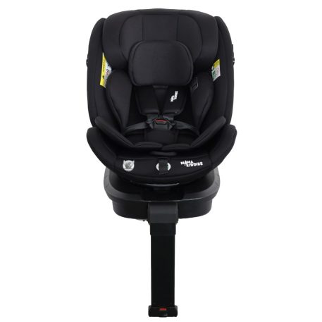 ISOFIX-ová autosedačka Mama Kiddies Turbo Wings otočná o 360° (40 – 150 cm) v čiernej farbe s opornou nohou + darček – opierka chrbtice, slnečná clona