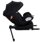 ISOFIX-ová autosedačka Mama Kiddies Turbo Wings otočná o 360° (40 – 150 cm) v čiernej farbe s opornou nohou + darček – opierka chrbtice, slnečná clona