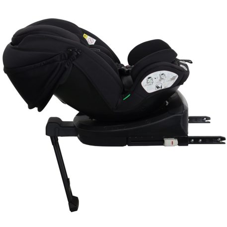 ISOFIX-ová autosedačka Mama Kiddies Turbo Wings otočná o 360° (40 – 150 cm) v čiernej farbe s opornou nohou + darček – opierka chrbtice, slnečná clona