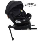 ISOFIX-ová autosedačka Mama Kiddies Turbo Wings otočná o 360° (40 – 150 cm) v čiernej farbe s opornou nohou + darček – opierka chrbtice, slnečná clona