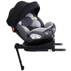   ISOFIX-ová autosedačka Mama Kiddies Turbo Wings otočná o 360° (40 – 150 cm) v sivej farbe s opornou nohou + darček – opierka chrbtice, slnečná clona