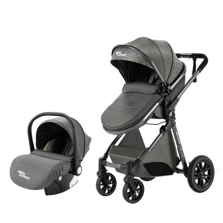 Mama Kiddies Charlie PRO 3 v 1 kočík s príslušenstvom v šedej farbe + darček