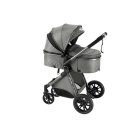 Mama Kiddies 4v1 Charlie PRO kočík s príslušenstvom v šedej farbe s ISOFIX základňou + darček