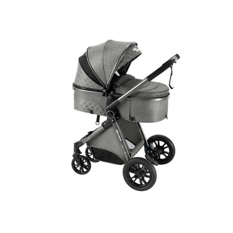 Mama Kiddies 4v1 Charlie PRO kočík s príslušenstvom v šedej farbe s ISOFIX základňou + darček