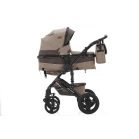 Mama Kiddies 4v1 Evening Star Black Edition multifunkčný kočík s príslušenstvom v béžovo-hnedej farbe s ISOFIX základňou + darček