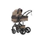 Mama Kiddies 4v1 Evening Star Black Edition multifunkčný kočík s príslušenstvom v béžovo-hnedej farbe s ISOFIX základňou + darček
