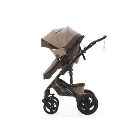 Mama Kiddies 4v1 Evening Star Black Edition multifunkčný kočík s príslušenstvom v béžovo-hnedej farbe s ISOFIX základňou + darček
