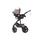 Mama Kiddies 4v1 Evening Star Black Edition multifunkčný kočík s príslušenstvom v béžovo-hnedej farbe s ISOFIX základňou + darček