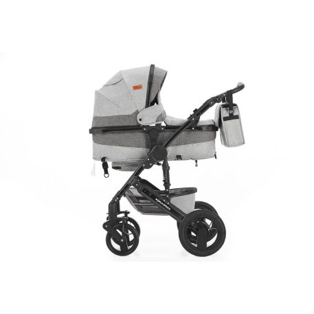 Mama Kiddies 4v1 Evening Star Black Edition multifunkčný kočík s príslušenstvom v sivej farbe s ISOFIX základňou + darček
