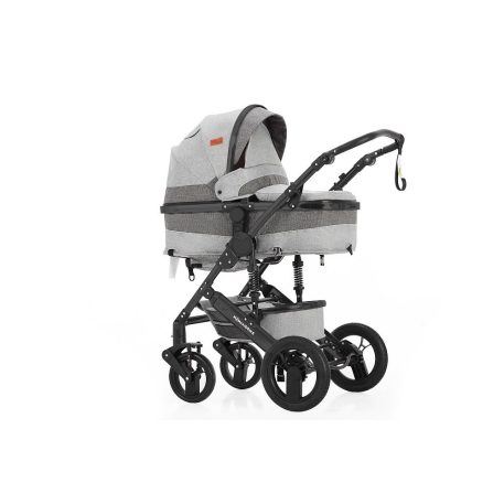 Mama Kiddies 4v1 Evening Star Black Edition multifunkčný kočík s príslušenstvom v sivej farbe s ISOFIX základňou + darček