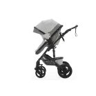 Mama Kiddies 4v1 Evening Star Black Edition multifunkčný kočík s príslušenstvom v sivej farbe s ISOFIX základňou + darček