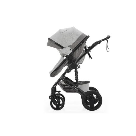 Mama Kiddies 4v1 Evening Star Black Edition multifunkčný kočík s príslušenstvom v sivej farbe s ISOFIX základňou + darček