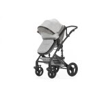 Mama Kiddies 4v1 Evening Star Black Edition multifunkčný kočík s príslušenstvom v sivej farbe s ISOFIX základňou + darček