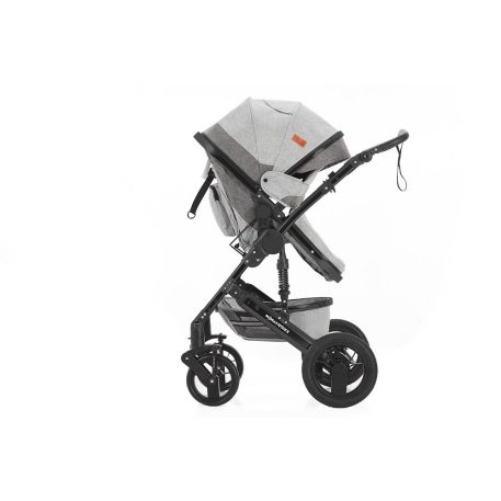 Mama Kiddies 4v1 Evening Star Black Edition multifunkčný kočík s príslušenstvom v sivej farbe s ISOFIX základňou + darček