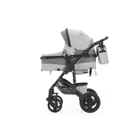 Mama Kiddies 4v1 Evening Star Black Edition multifunkčný kočík s príslušenstvom v sivej farbe s ISOFIX základňou + darček